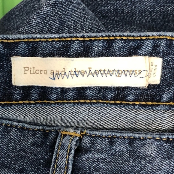 Anthropologie Pilcrow the letter press, button, fly, ankle cropped flared jeans - Picture 5 of 11